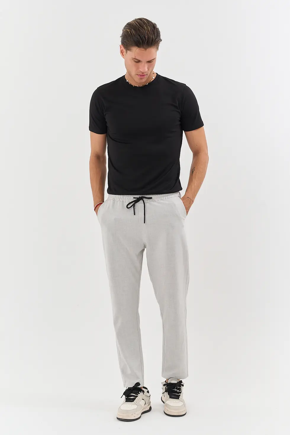 Erkek Bezayağı Esnek Kumaş Jogger Pantolon