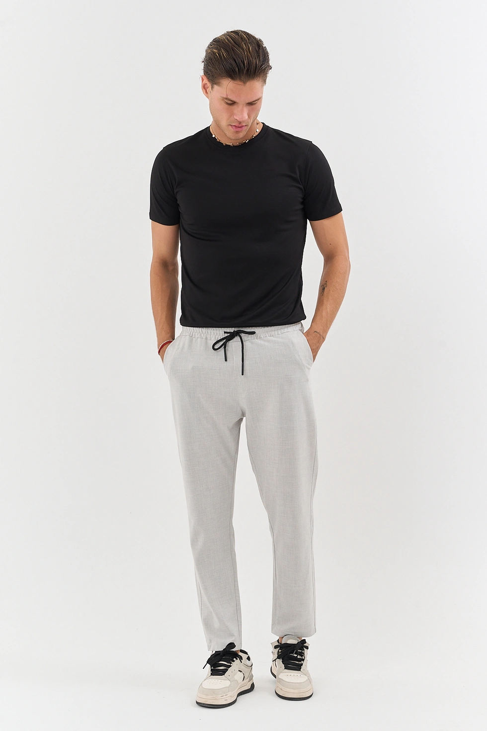 Erkek Bezayağı Esnek Kumaş Jogger Pantolon