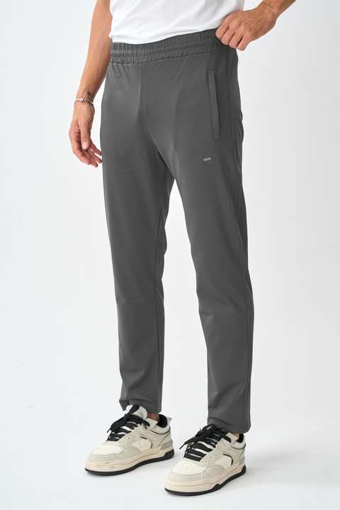 Antrasit Erkek Dalgıç Kumaş Standart Kalıp Eşofman Alt - E220