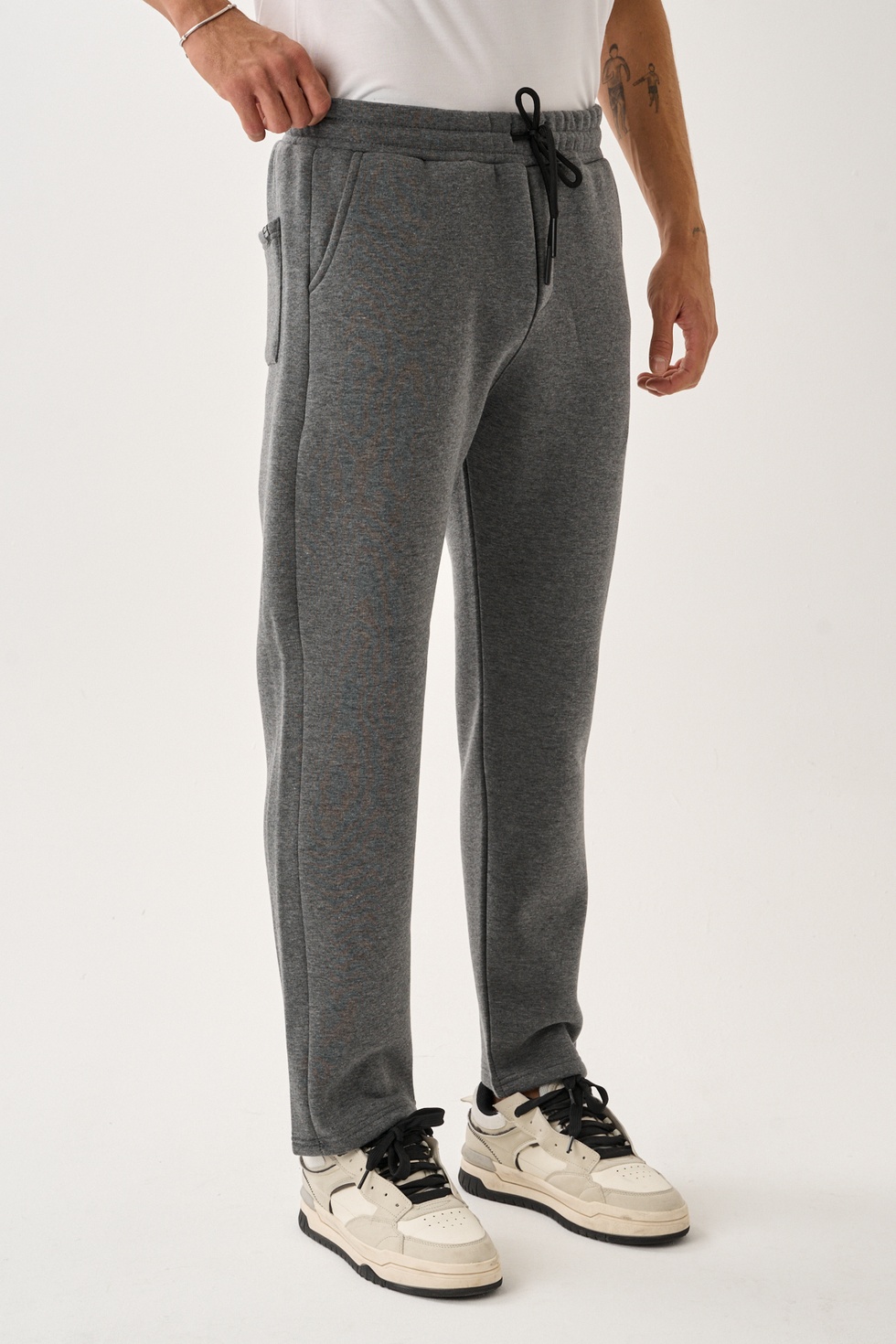 Erkek Üç İplik İçi Pamuklu Kalın Kumaş Eşofman Alt