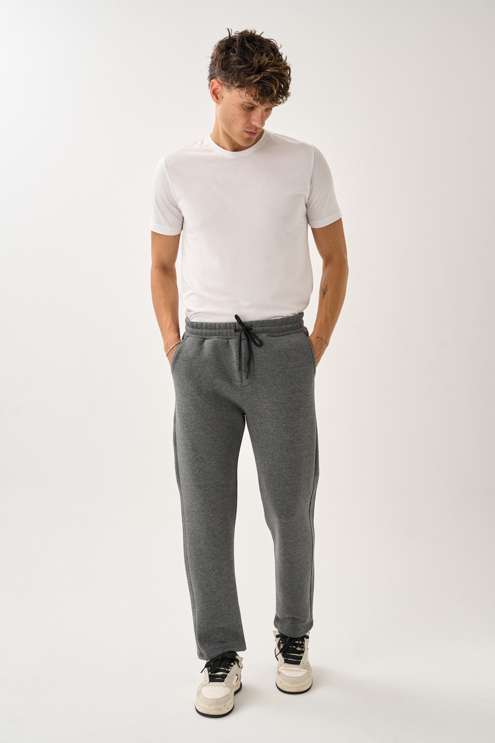 Erkek Üç İplik İçi Pamuklu Kalın Kumaş Eşofman Alt