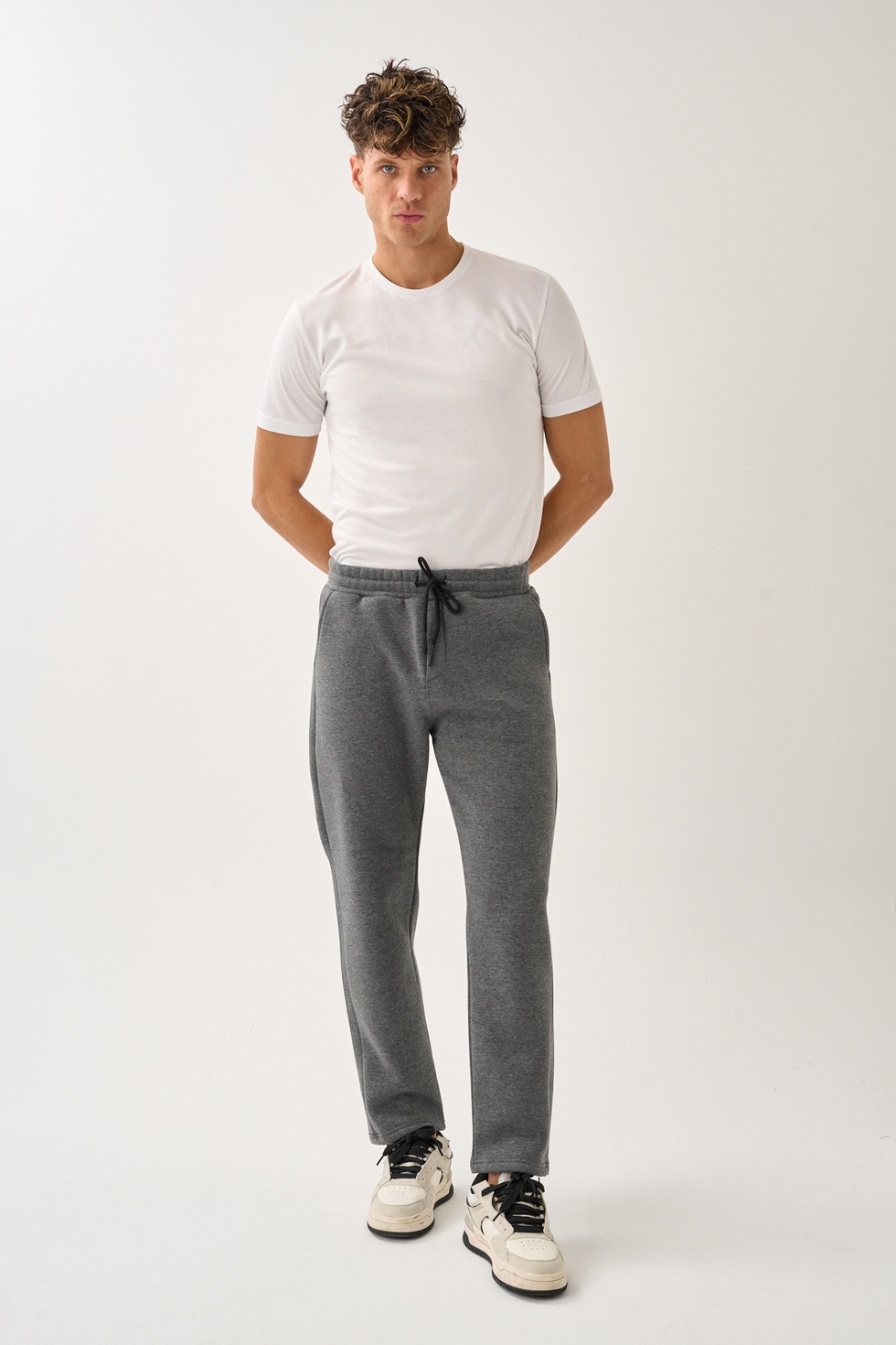 Erkek Üç İplik İçi Pamuklu Kalın Kumaş Eşofman Alt