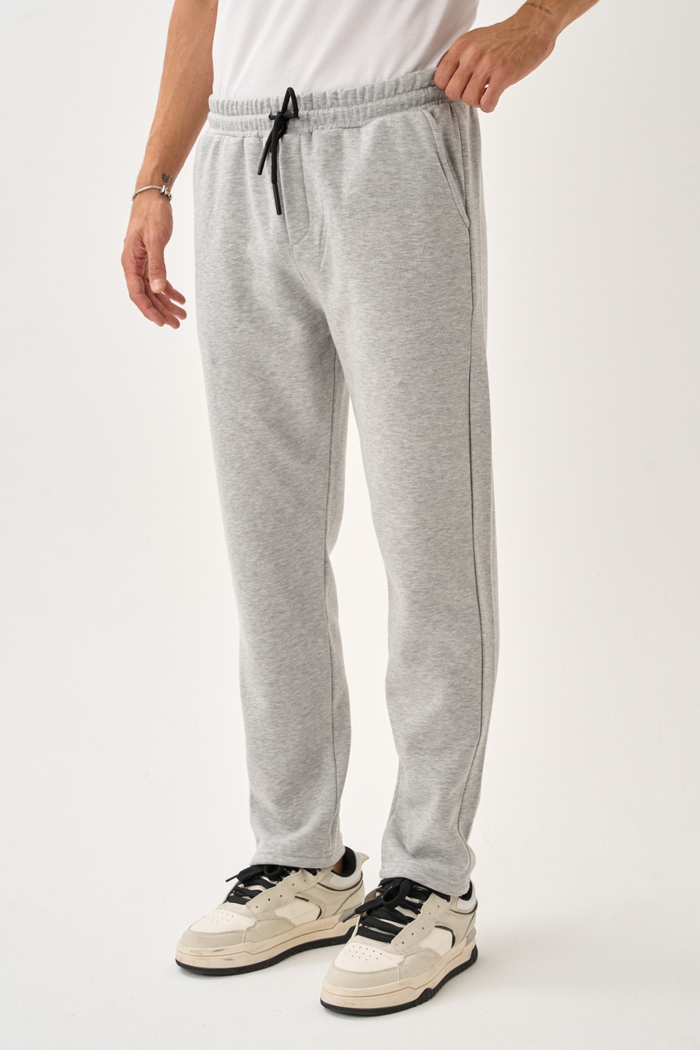 Erkek Üç İplik İçi Pamuklu Kalın Kumaş Eşofman Alt