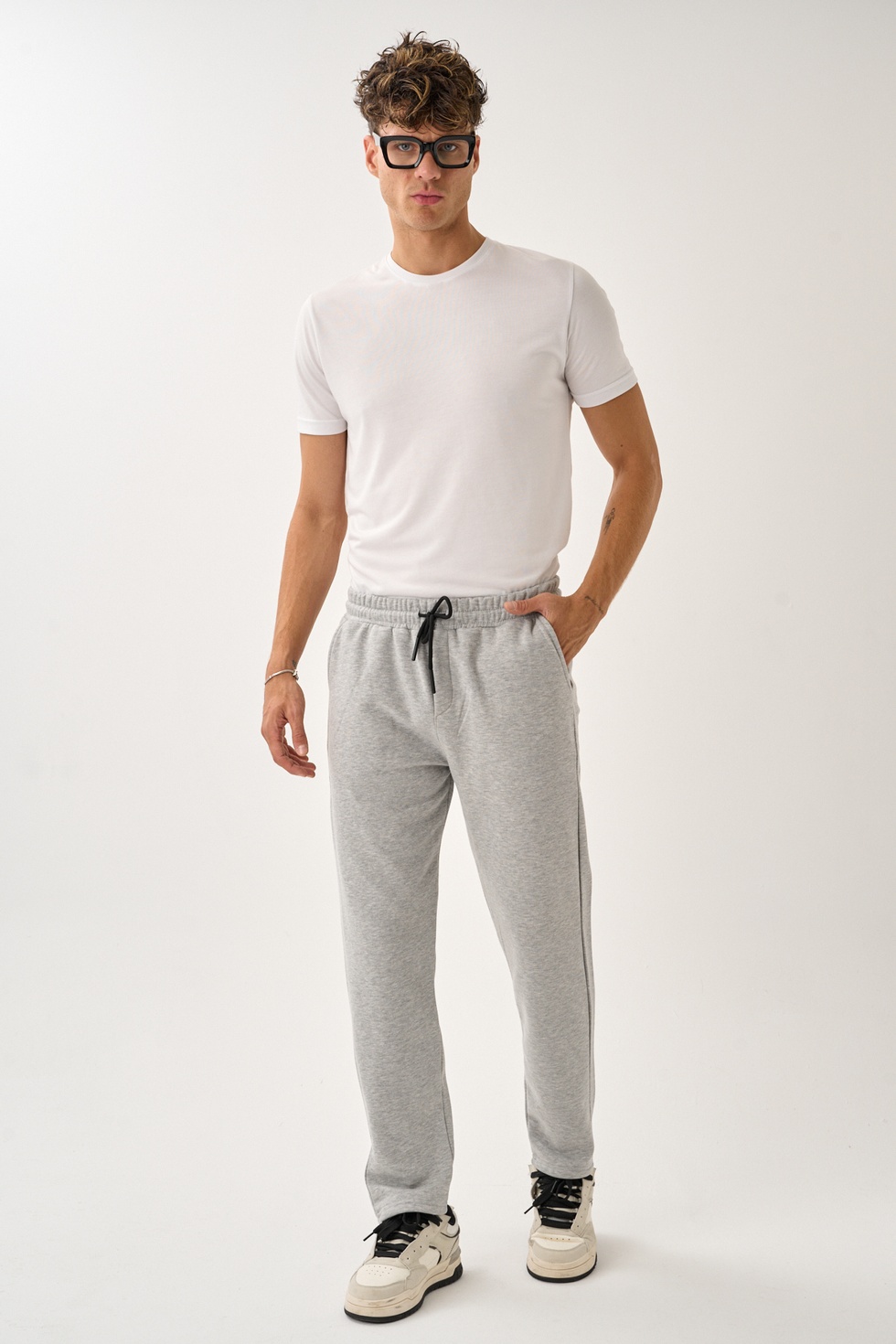 Erkek Üç İplik İçi Pamuklu Kalın Kumaş Eşofman Alt