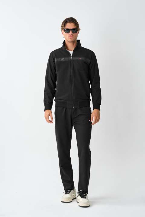 Siyah Erkek İki İplik Büyük Beden Eşofman Takım E216