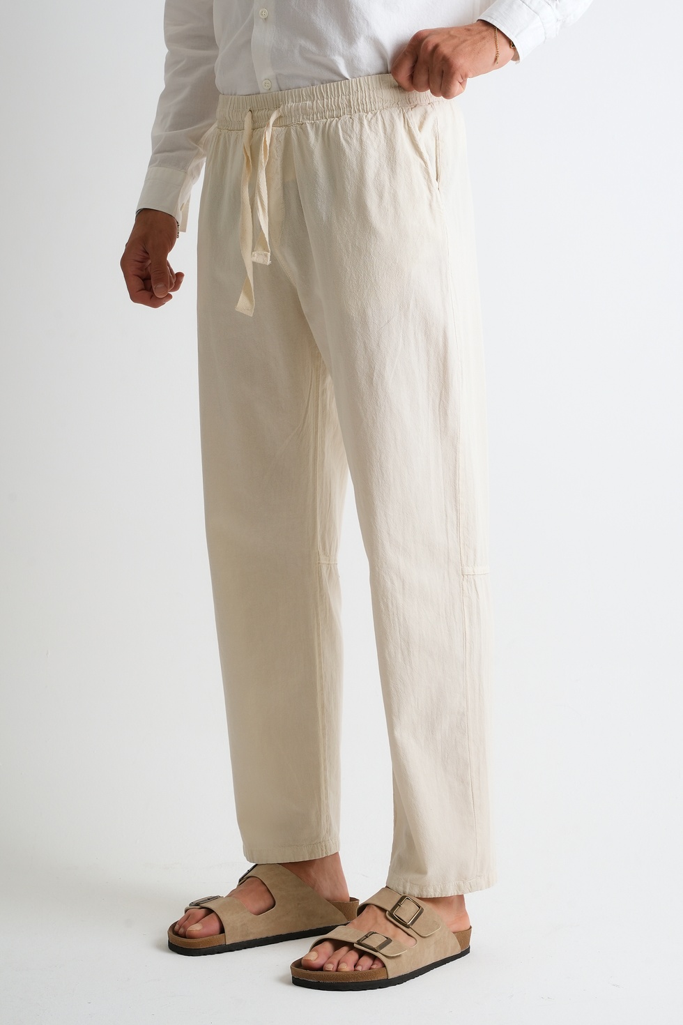 Marmaris Erkek Keten Karışımlı Dikiş Detaylı Relaxed Pantolon