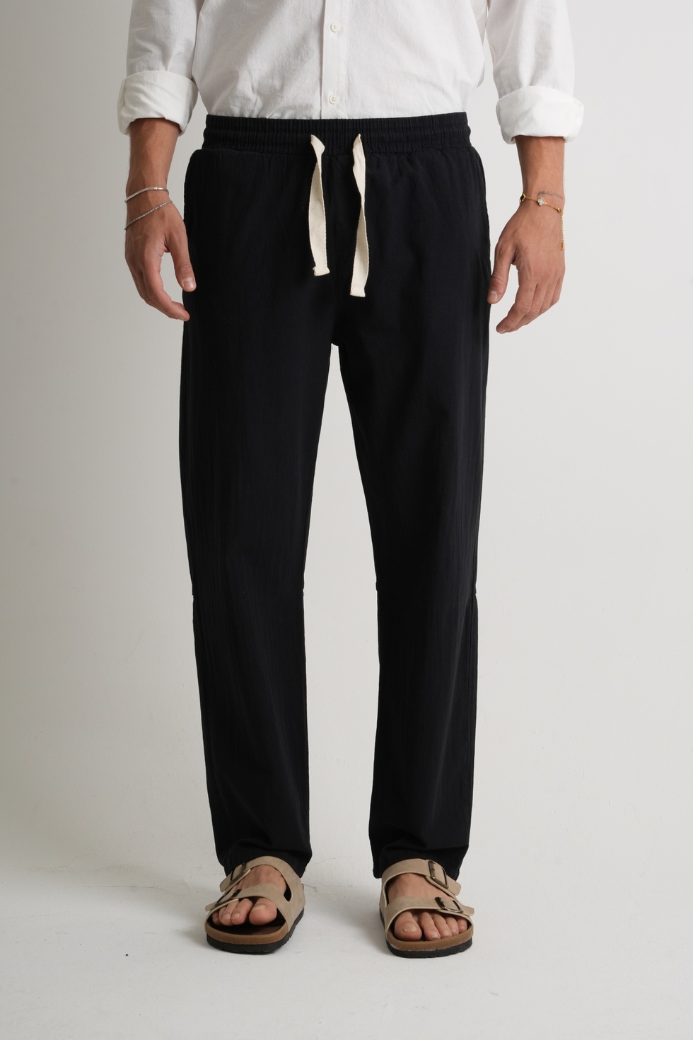 Marmaris Erkek Keten Karışımlı Dikiş Detaylı Relaxed Pantolon