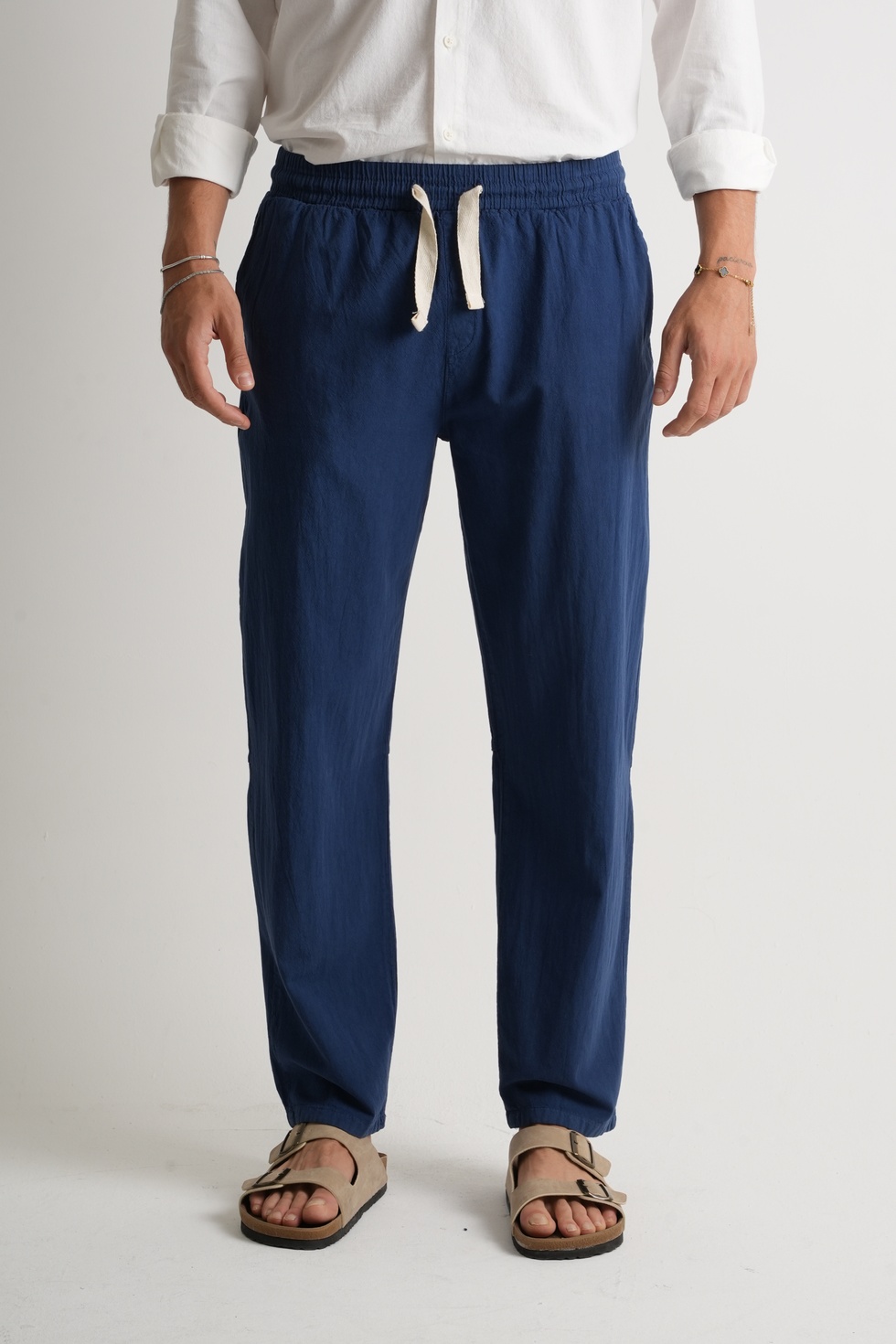 Marmaris Erkek Keten Karışımlı Dikiş Detaylı Relaxed Pantolon
