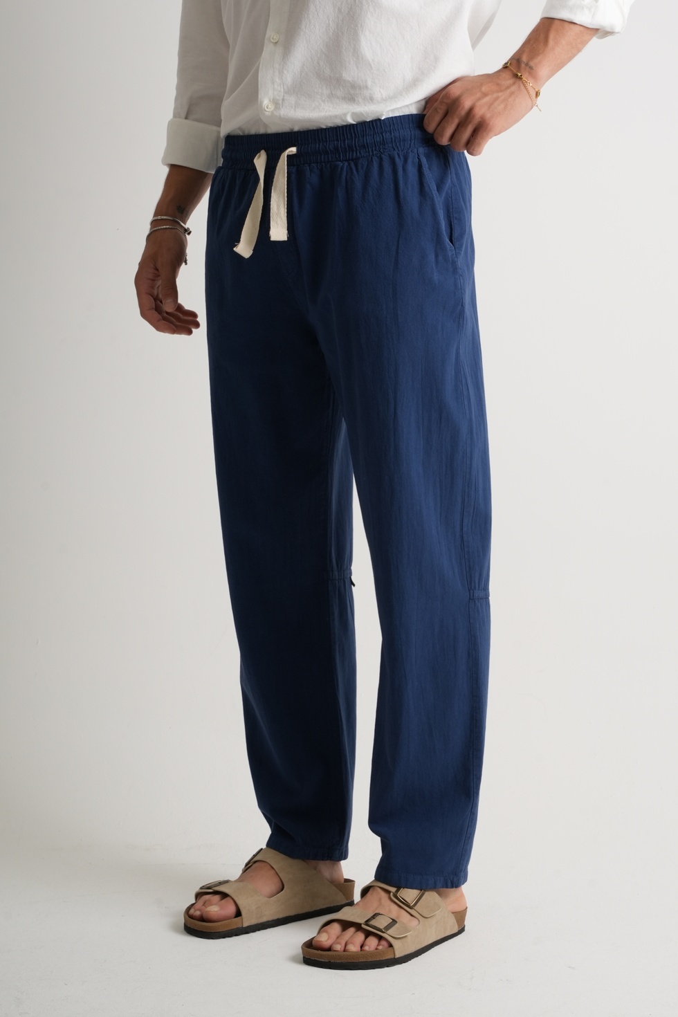 Marmaris Erkek Keten Karışımlı Dikiş Detaylı Relaxed Pantolon