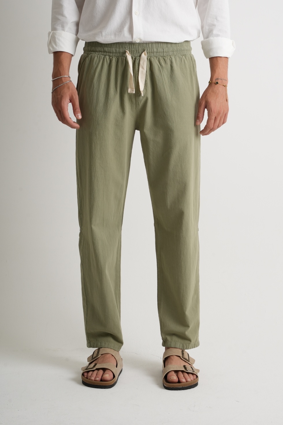 Marmaris Erkek Keten Karışımlı Dikiş Detaylı Relaxed Pantolon