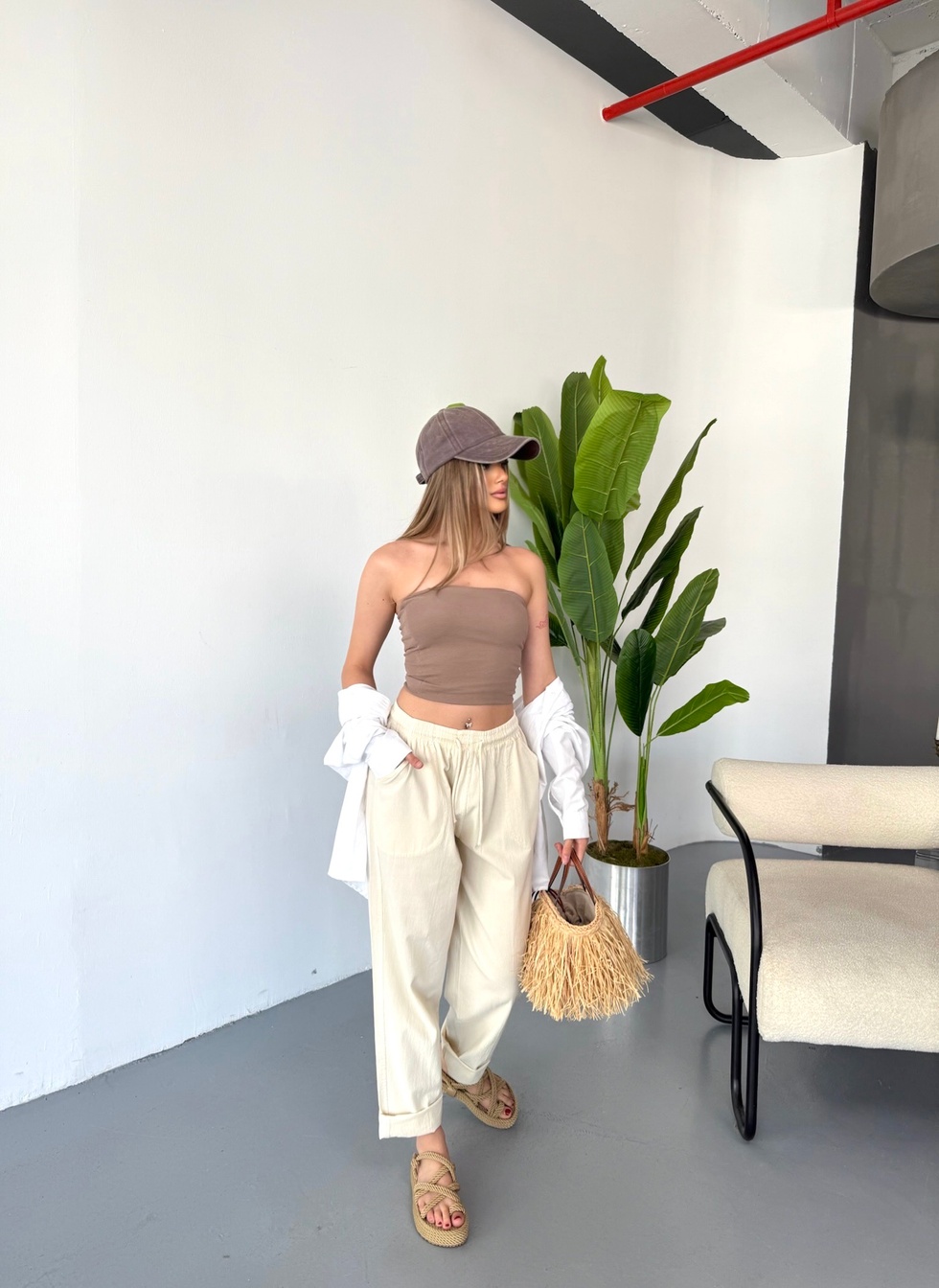 Jemmy Kadın Keten Pantolon