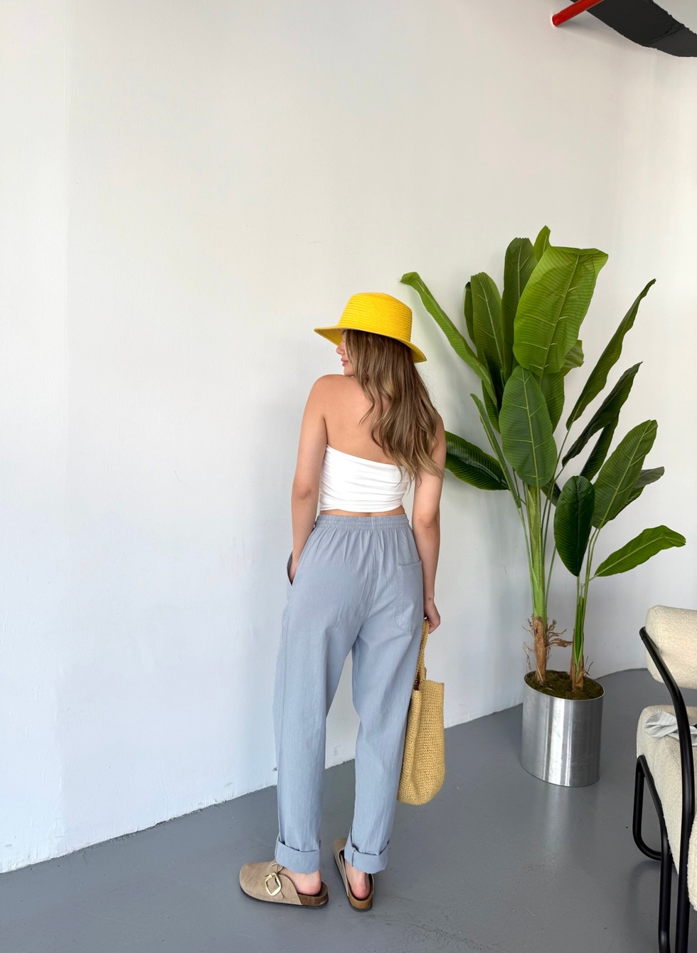 Jemmy Kadın Keten Pantolon