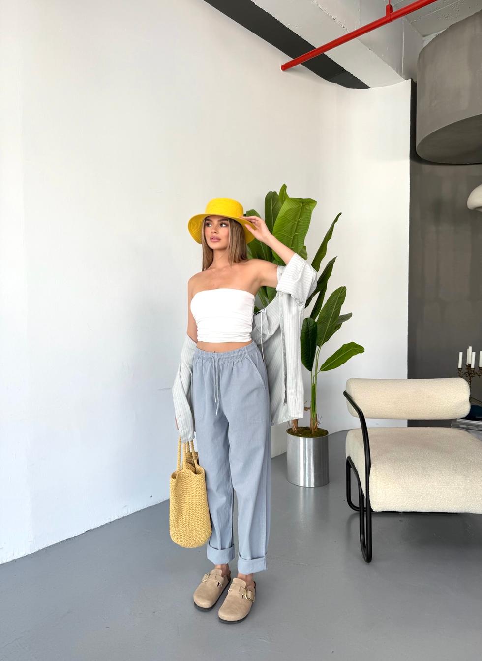 Jemmy Kadın Keten Pantolon