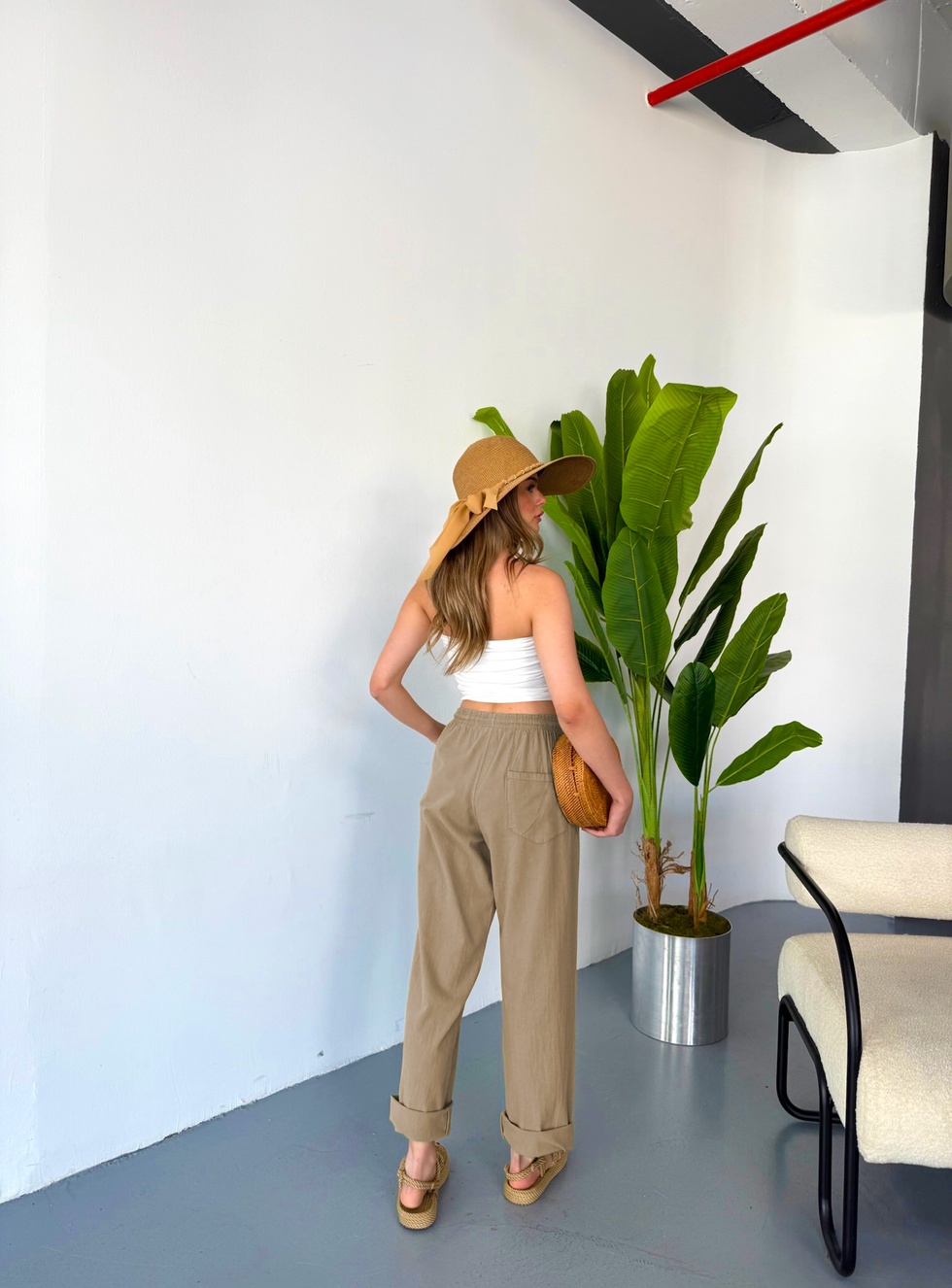 Jemmy Kadın Keten Pantolon