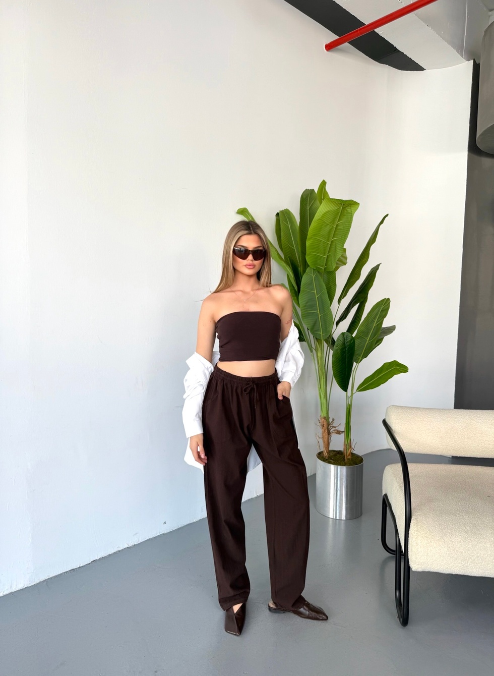 Jemmy Kadın Keten Pantolon