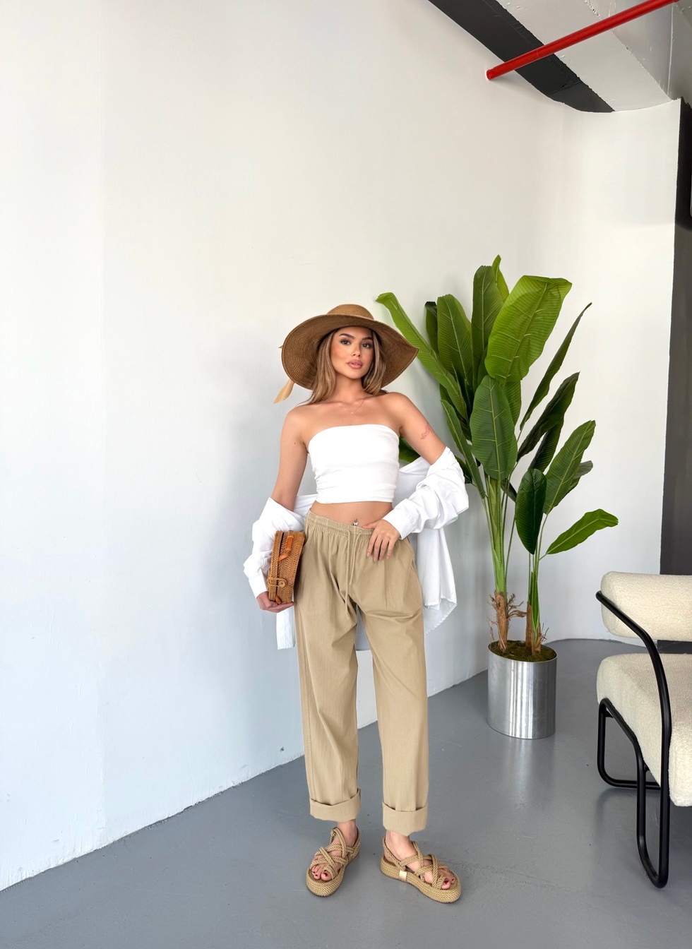 Jemmy Kadın Keten Pantolon