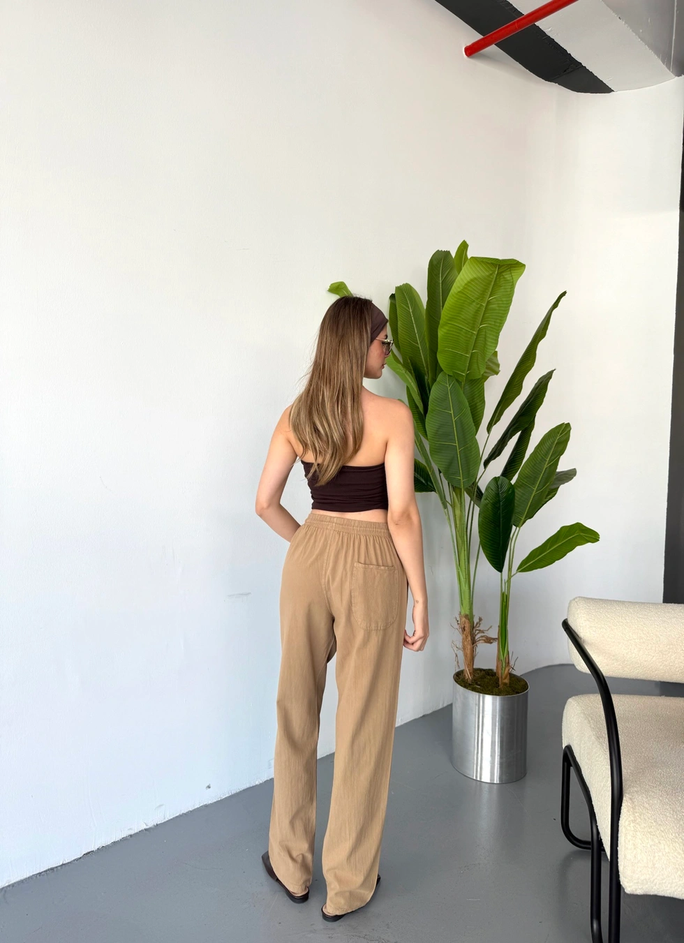 Jemmy Kadın Keten Pantolon