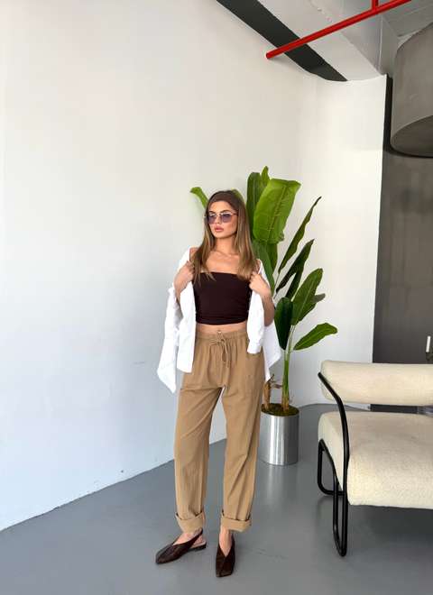 Toprak Jemmy Kadın Keten Pantolon W305