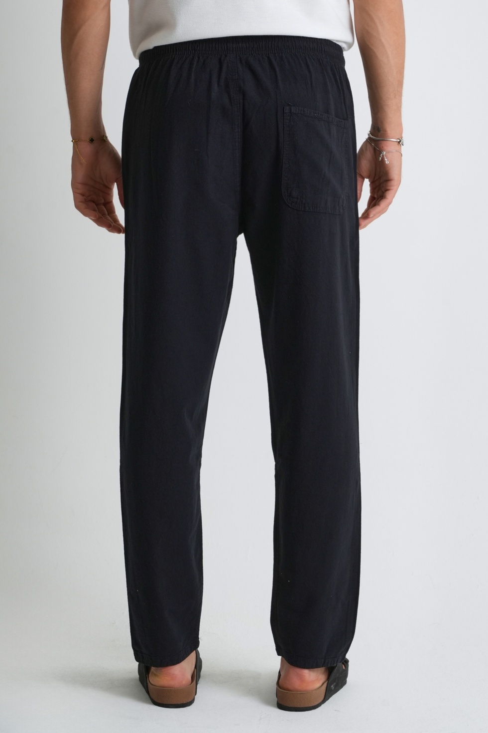 Erkek Büyük Beden %100 Pamuk Keten Görünümlü Pantolon