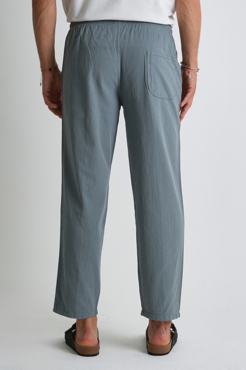 Erkek Büyük Beden %100 Pamuk Keten Görünümlü Pantolon