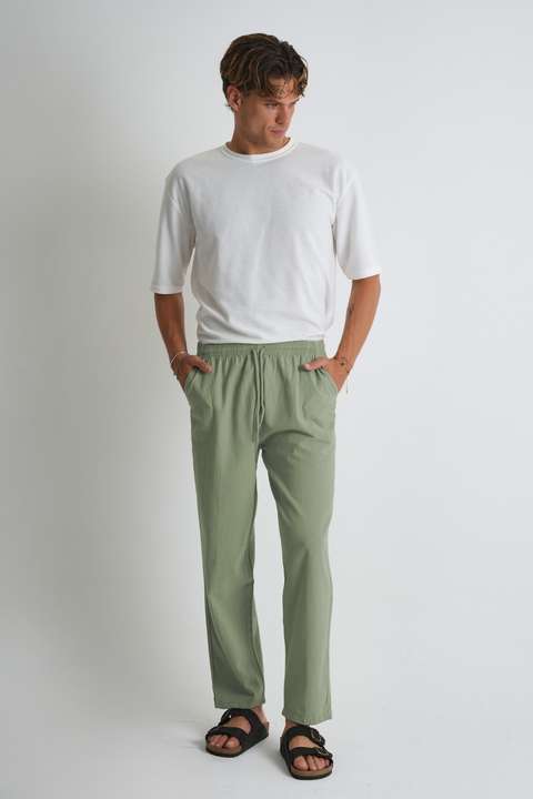 Çağla Erkek Regular %100 Pamuk Keten Görünümlü Kapri DC204