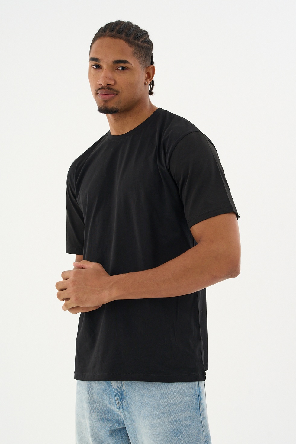 Erkek %100 Organik Pamuklu Yumuşak Dokulu Comfort Fit Bisiklet Yakalı T-shirt