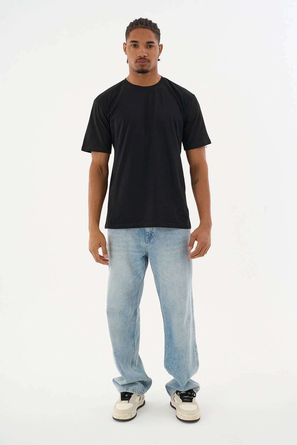 Erkek %100 Organik Pamuklu Yumuşak Dokulu Comfort Fit Bisiklet Yakalı T-shirt