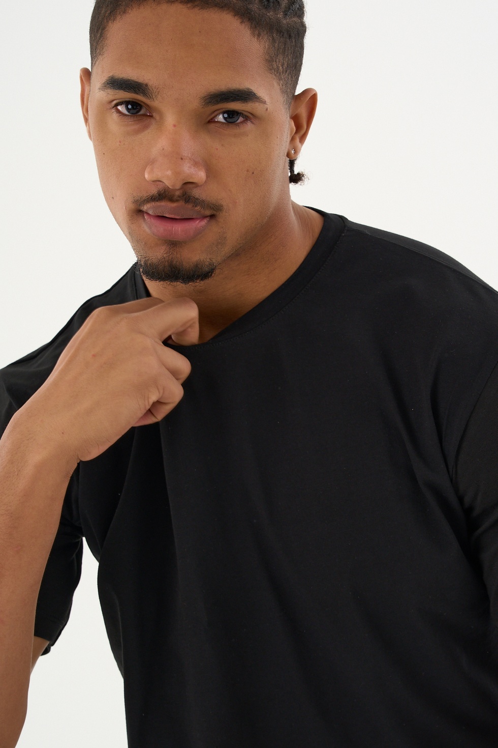 Erkek %100 Organik Pamuklu Yumuşak Dokulu Comfort Fit Bisiklet Yakalı T-shirt