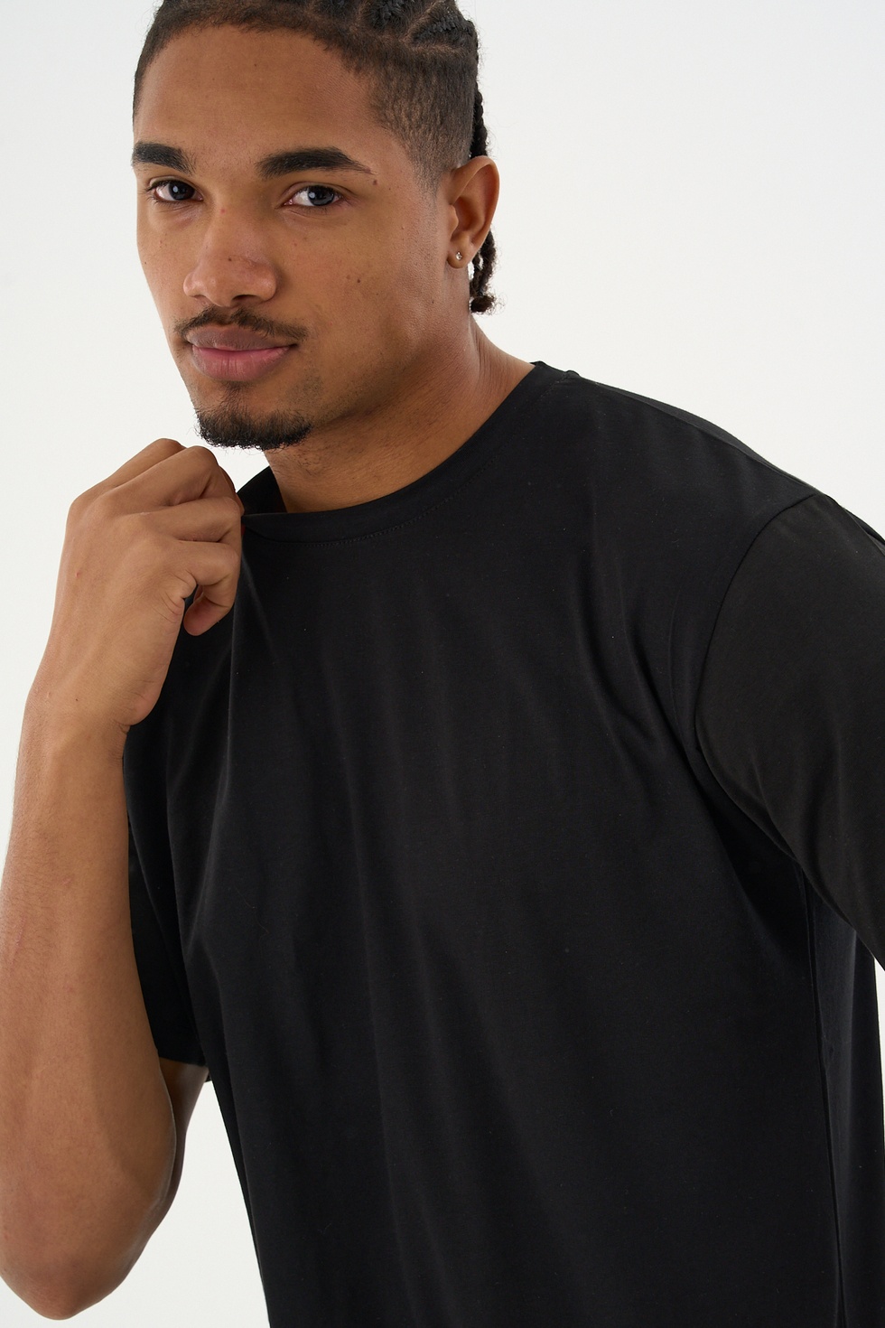 Erkek %100 Organik Pamuklu Yumuşak Dokulu Comfort Fit Bisiklet Yakalı T-shirt