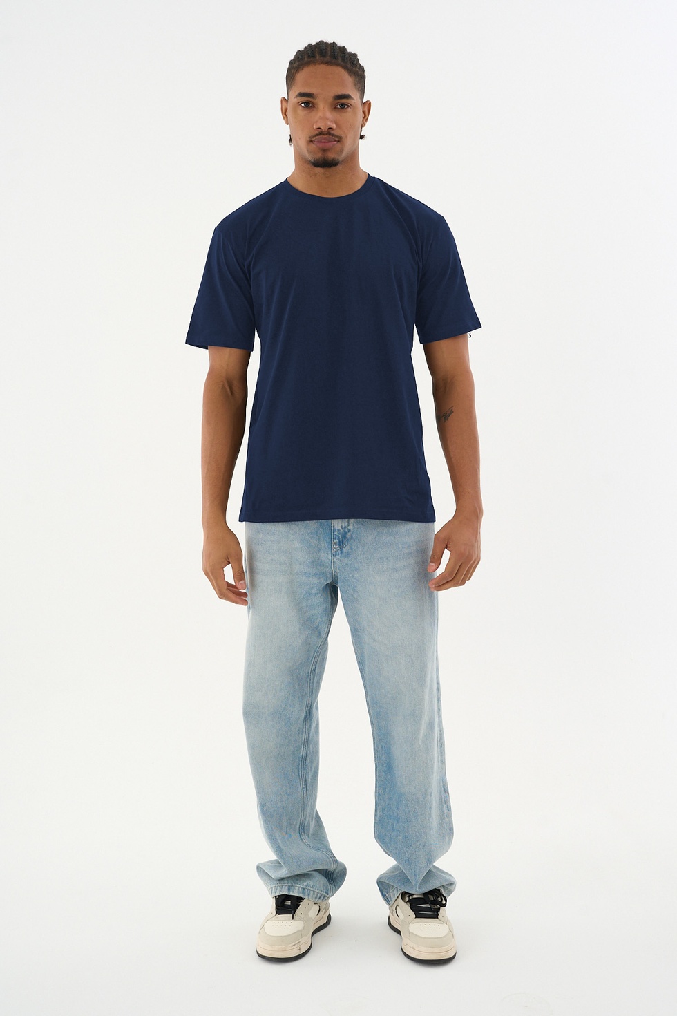 Erkek %100 Organik Pamuklu Yumuşak Dokulu Comfort Fit Bisiklet Yakalı T-shirt