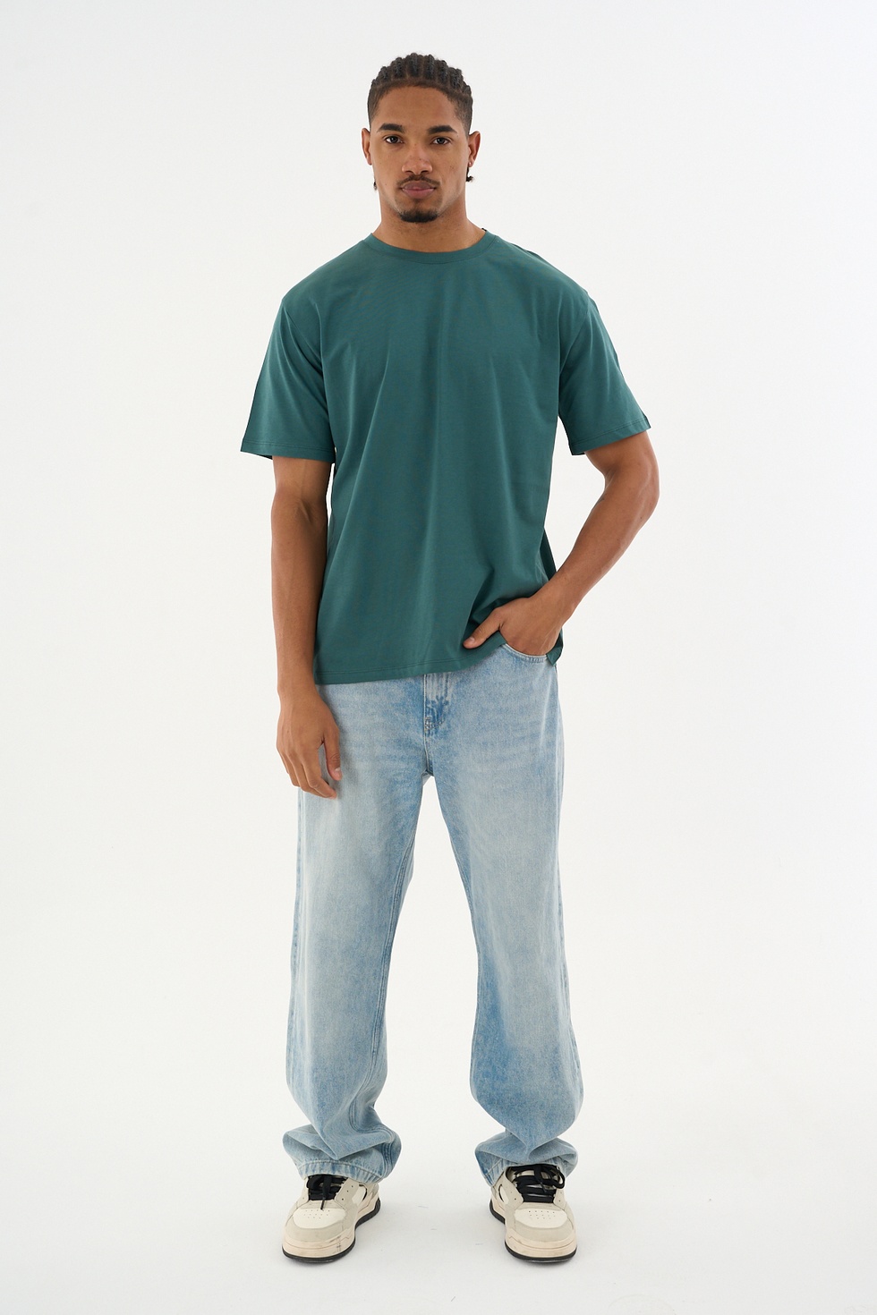 Erkek %100 Organik Pamuklu Yumuşak Dokulu Comfort Fit Bisiklet Yakalı T-shirt