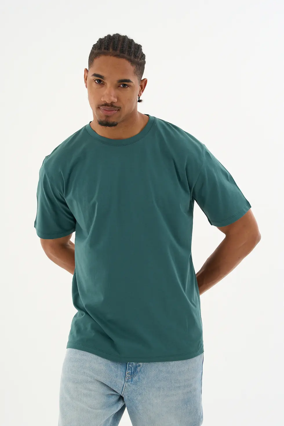 Erkek %100 Organik Pamuklu Yumuşak Dokulu Comfort Fit Bisiklet Yakalı T-shirt