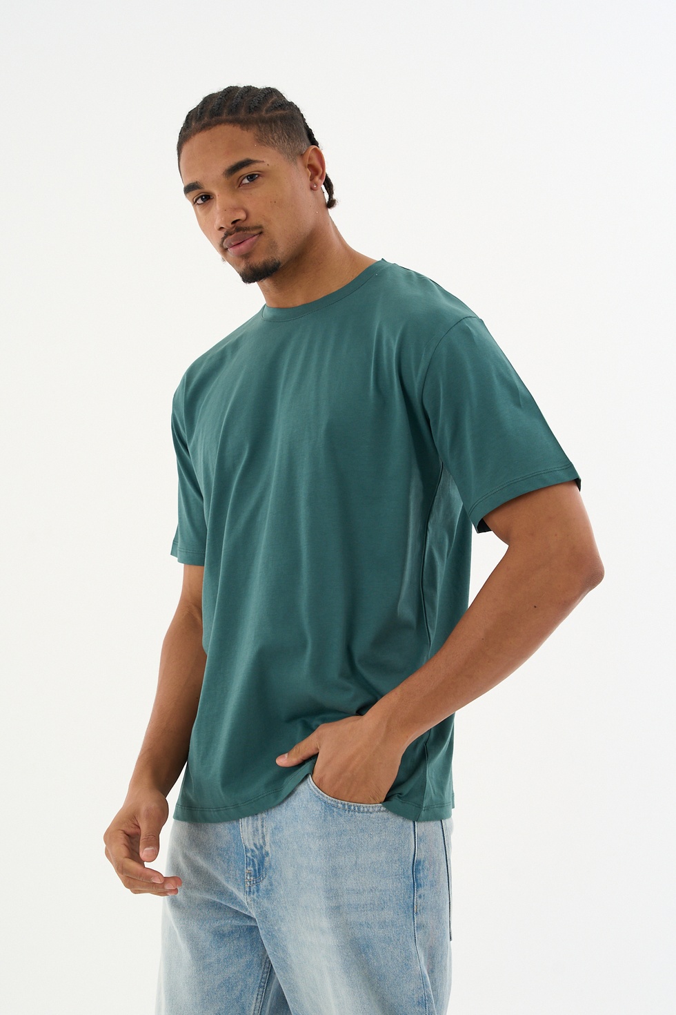 Erkek %100 Organik Pamuklu Yumuşak Dokulu Comfort Fit Bisiklet Yakalı T-shirt