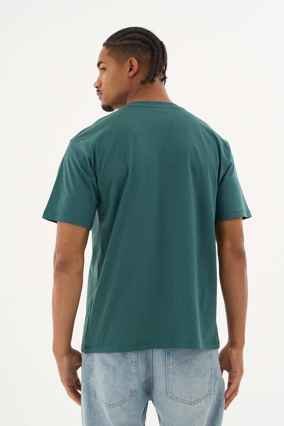 Erkek %100 Organik Pamuklu Yumuşak Dokulu Comfort Fit Bisiklet Yakalı T-shirt