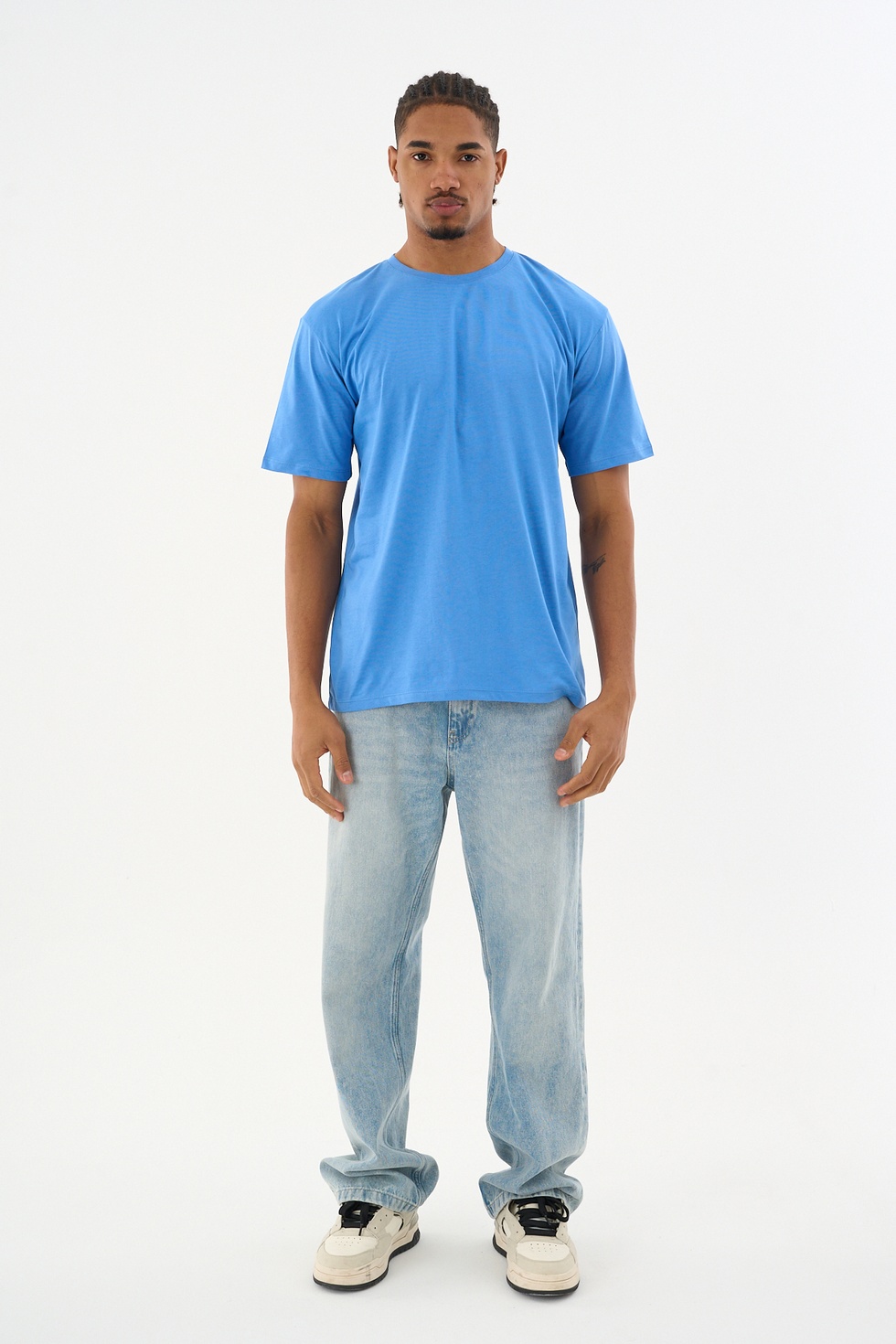 Erkek %100 Organik Pamuklu Yumuşak Dokulu Comfort Fit Bisiklet Yakalı T-shirt