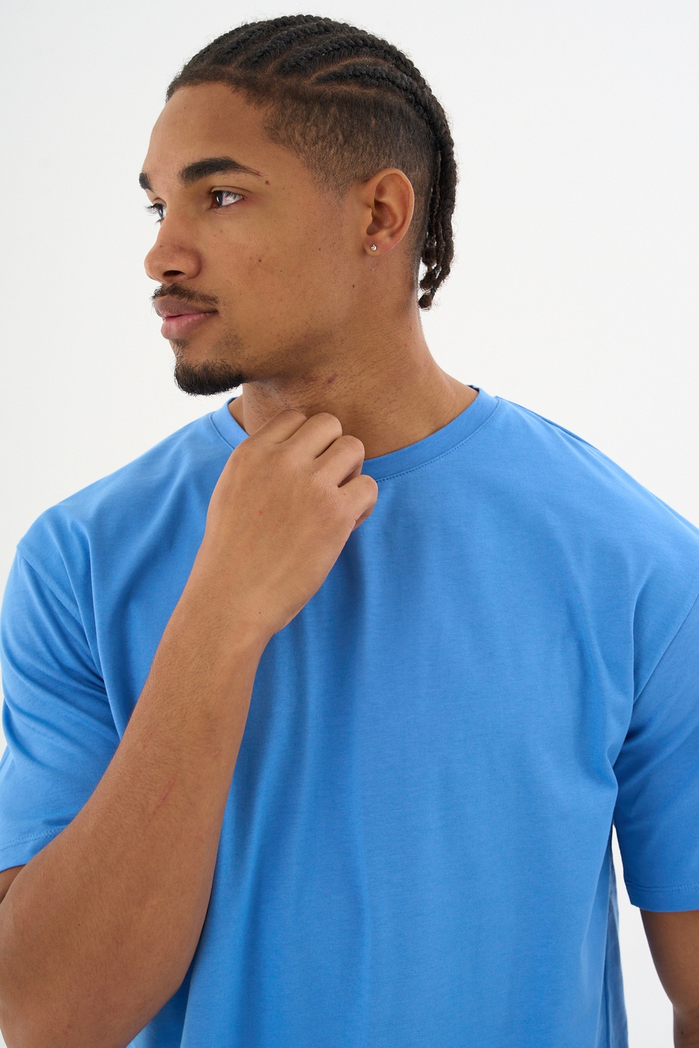 Erkek %100 Organik Pamuklu Yumuşak Dokulu Comfort Fit Bisiklet Yakalı T-shirt