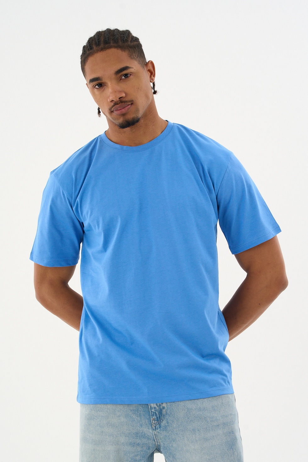 Erkek %100 Organik Pamuklu Yumuşak Dokulu Comfort Fit Bisiklet Yakalı T-shirt