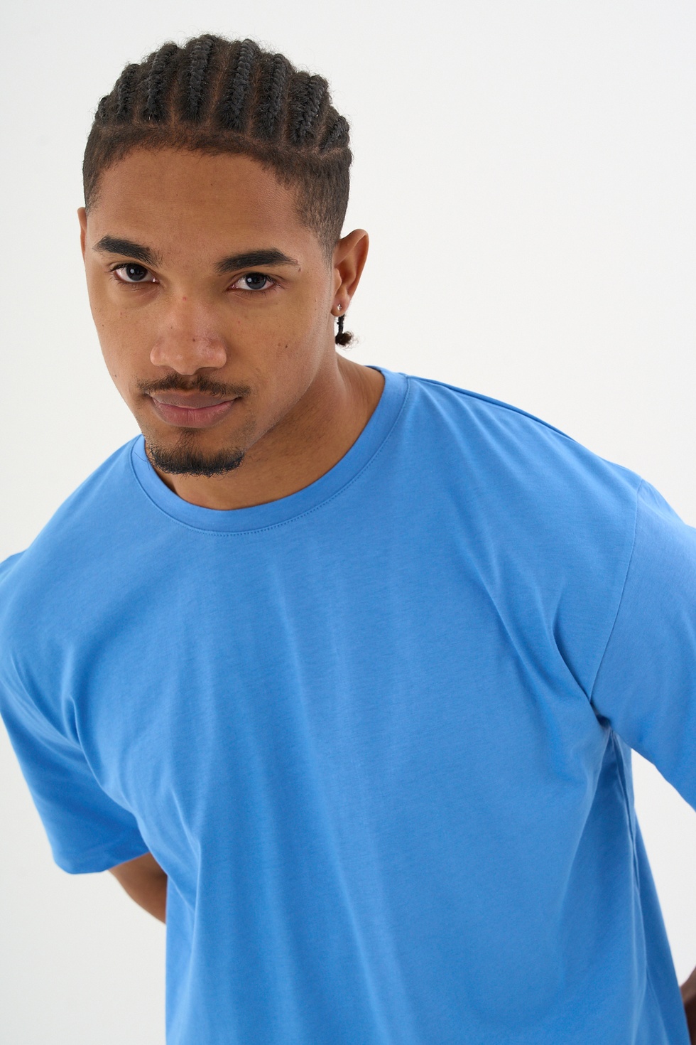 Erkek %100 Organik Pamuklu Yumuşak Dokulu Comfort Fit Bisiklet Yakalı T-shirt