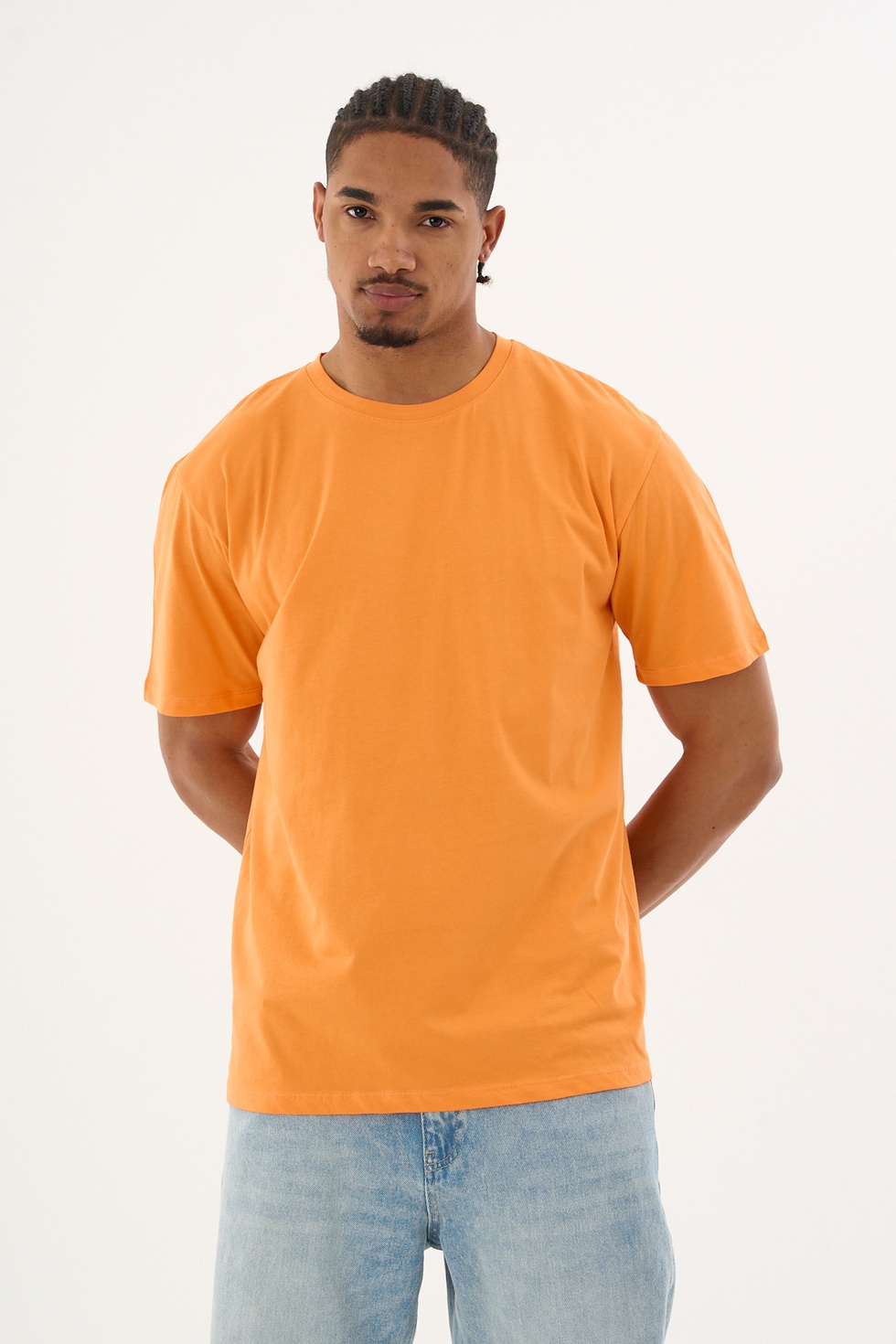 Erkek %100 Organik Pamuklu Yumuşak Dokulu Comfort Fit Bisiklet Yakalı T-shirt