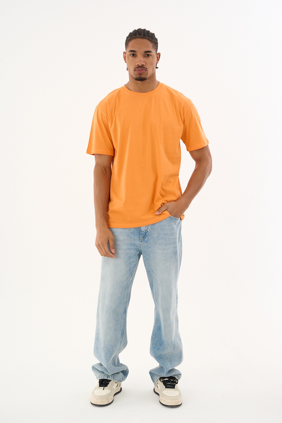 Erkek %100 Organik Pamuklu Yumuşak Dokulu Comfort Fit Bisiklet Yakalı T-shirt