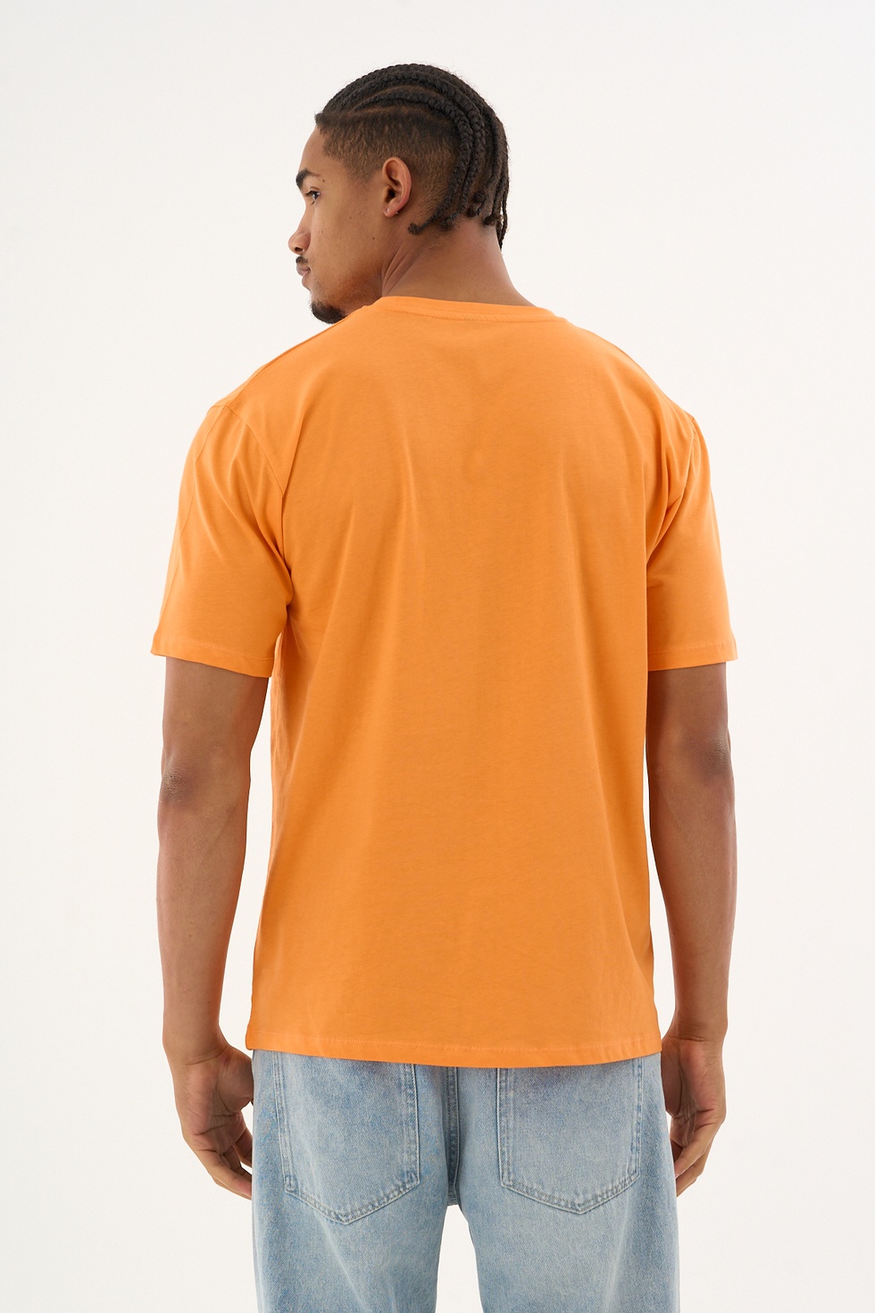 Erkek %100 Organik Pamuklu Yumuşak Dokulu Comfort Fit Bisiklet Yakalı T-shirt