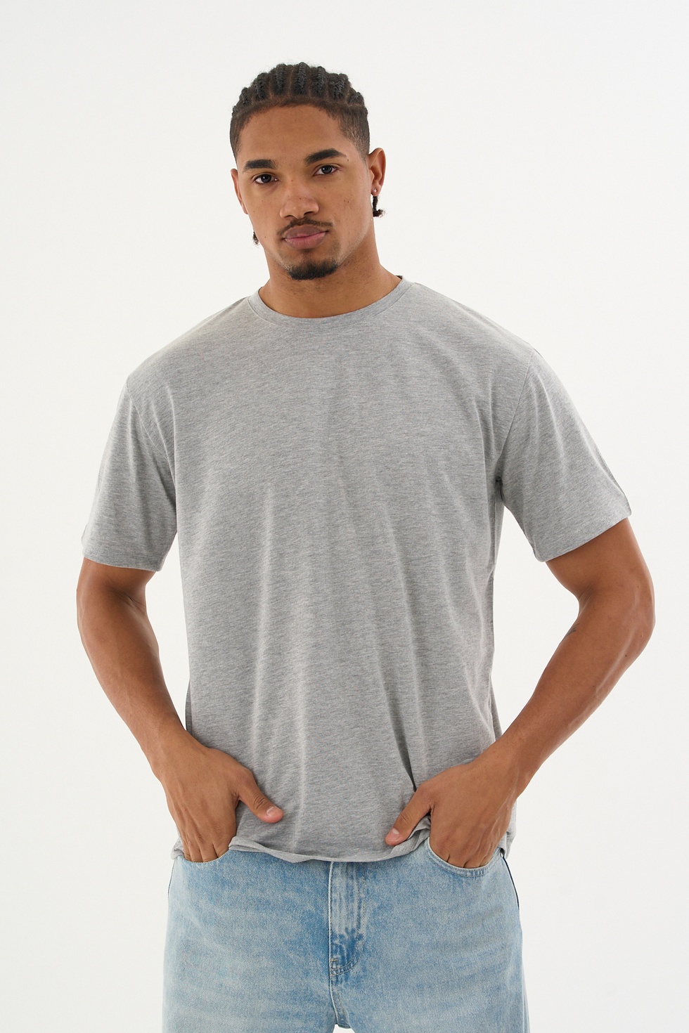 Erkek %100 Organik Pamuklu Yumuşak Dokulu Comfort Fit Bisiklet Yakalı T-shirt