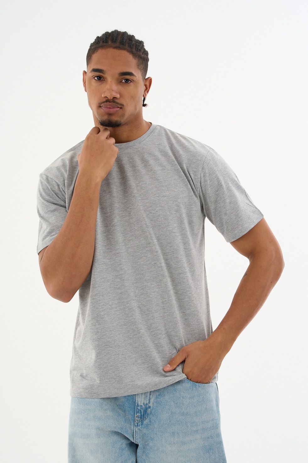 Erkek %100 Organik Pamuklu Yumuşak Dokulu Comfort Fit Bisiklet Yakalı T-shirt