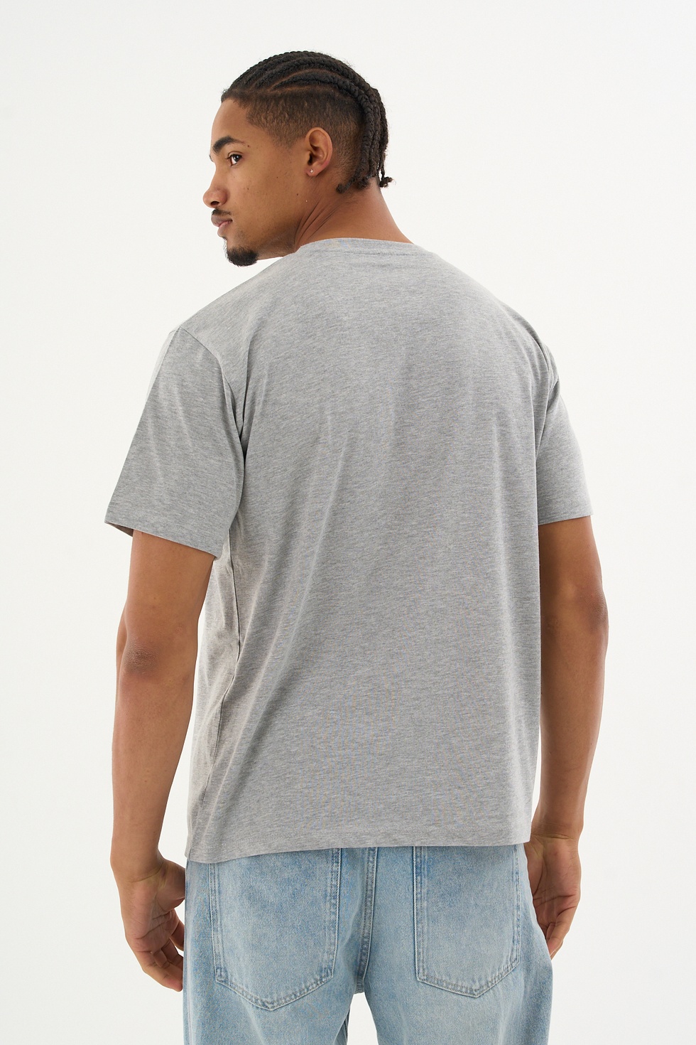 Erkek %100 Organik Pamuklu Yumuşak Dokulu Comfort Fit Bisiklet Yakalı T-shirt