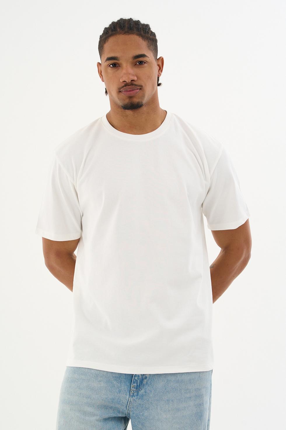 Erkek %100 Organik Pamuklu Yumuşak Dokulu Comfort Fit Bisiklet Yakalı T-shirt