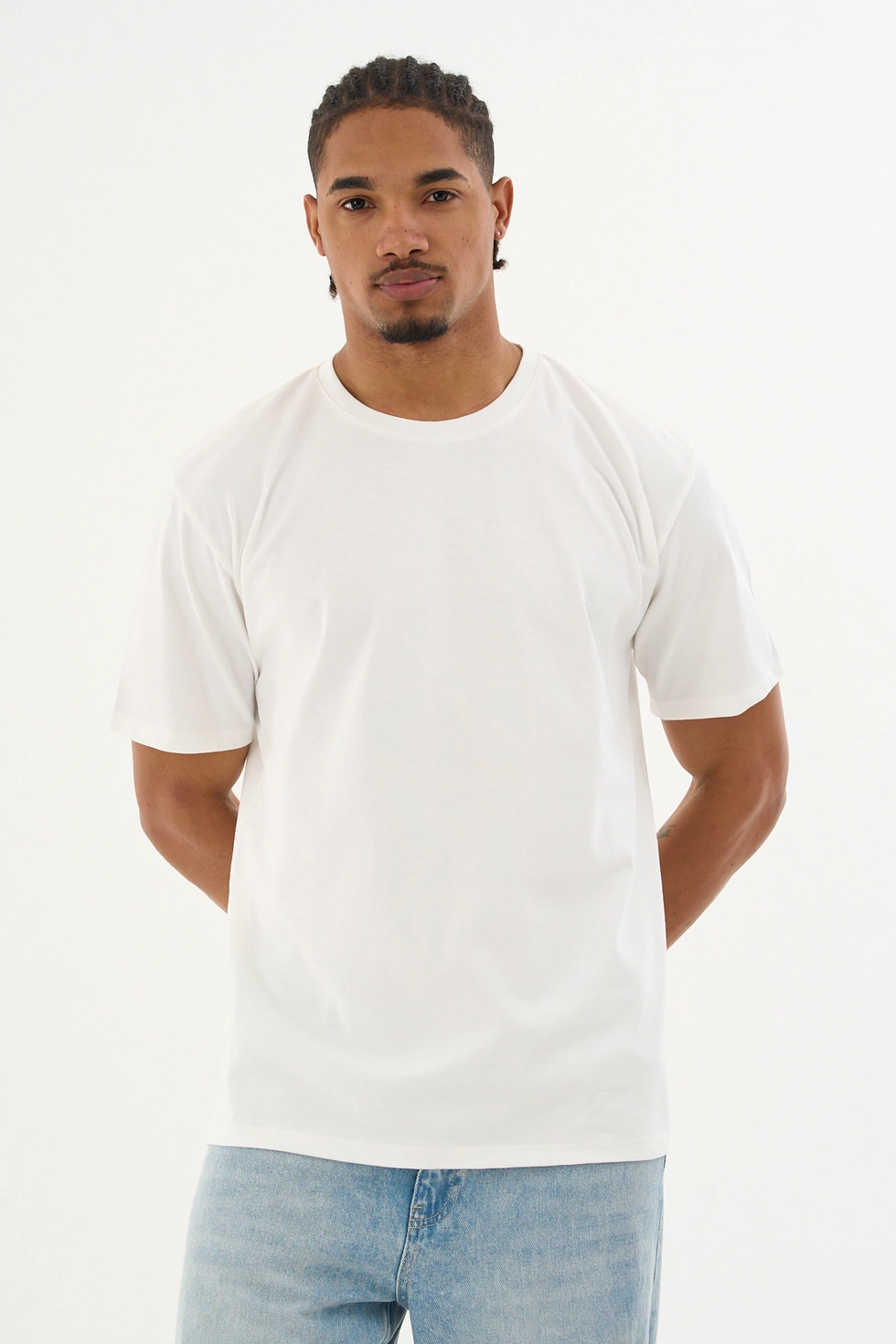 Erkek %100 Organik Pamuklu Yumuşak Dokulu Comfort Fit Bisiklet Yakalı T-shirt