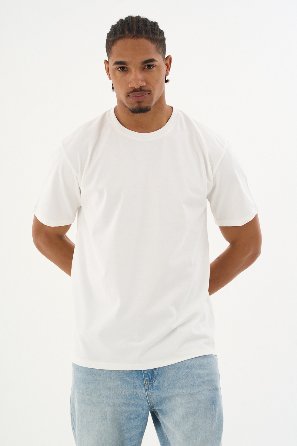 Erkek %100 Organik Pamuklu Yumuşak Dokulu Comfort Fit Bisiklet Yakalı T-shirt