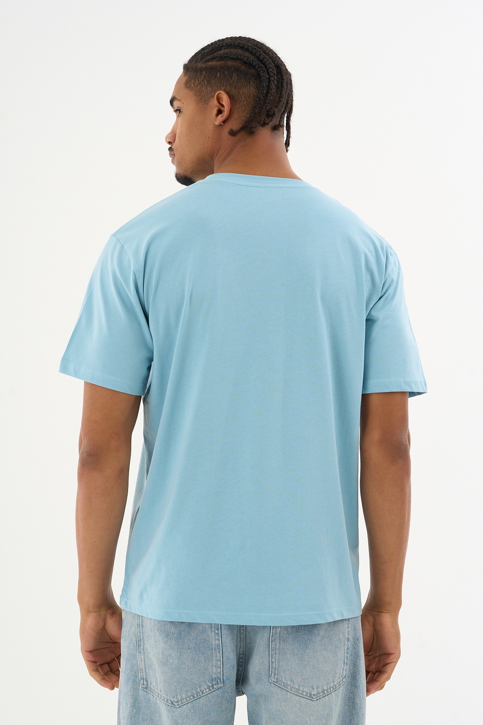 Erkek %100 Organik Pamuklu Yumuşak Dokulu Comfort Fit Bisiklet Yakalı T-shirt