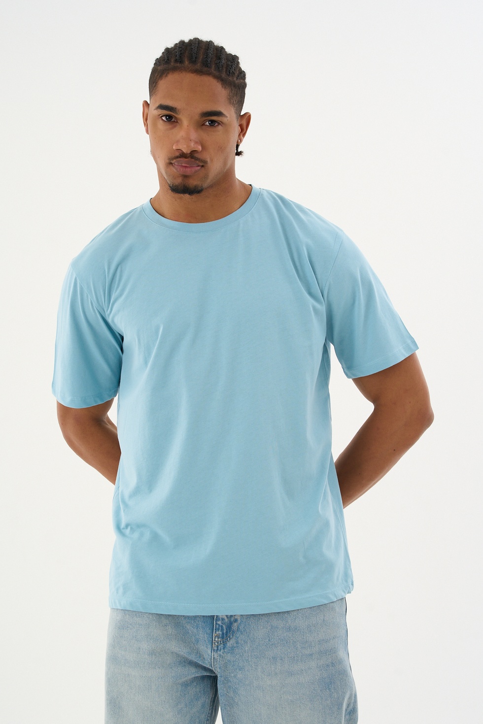 Erkek %100 Organik Pamuklu Yumuşak Dokulu Comfort Fit Bisiklet Yakalı T-shirt