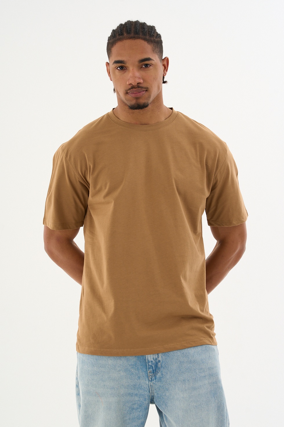 Erkek %100 Organik Pamuklu Yumuşak Dokulu Comfort Fit Bisiklet Yakalı T-shirt